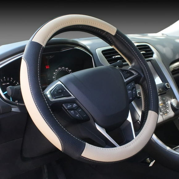 SEG Direct Black and Blue Microfiber Leather Steering Wheel Cover for Prius Civic 14-14.25 SEG Direct Black and Blue Microfiber Leather Steering Wheel Cover for Prius Civic 14-14.25